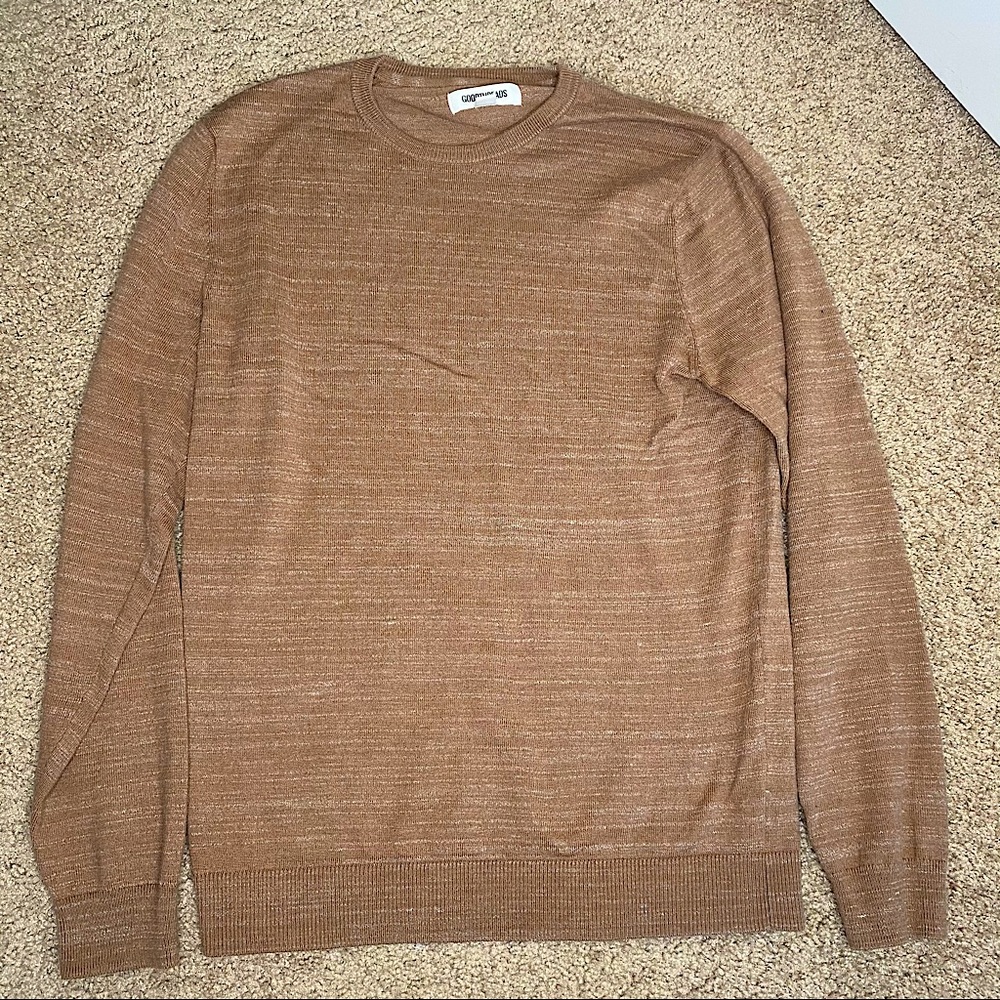 GOODTHREADS TAN NEUTRAL COZY KNIT SWEATER SM